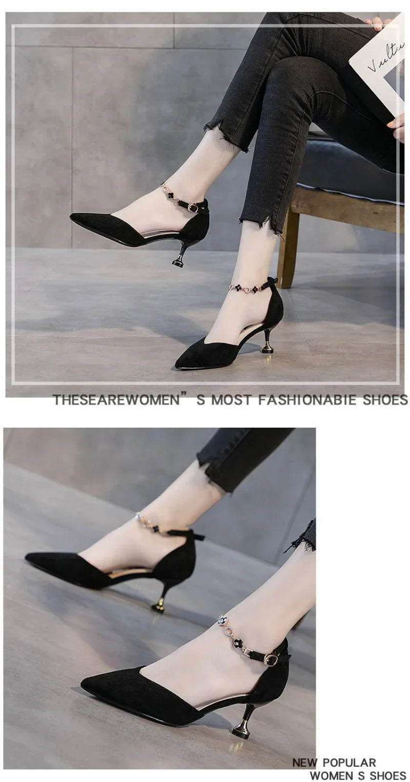 New fashion dinner party dance design style mature senior all-match small skirt Internet celebrity same high heels