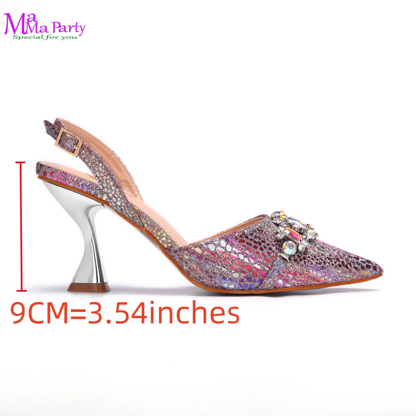 Wine Fashion Leisure Style 2025 New Coming Nigerian Women Shoes Matching Bag Set Pointed Toe High Quality  For Wedding Party