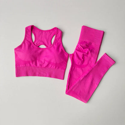 Women's Workout Set 2 Piece, High Impact Sports Bra and High Waist Leggings, Quick Dry Fitness Yoga Suit