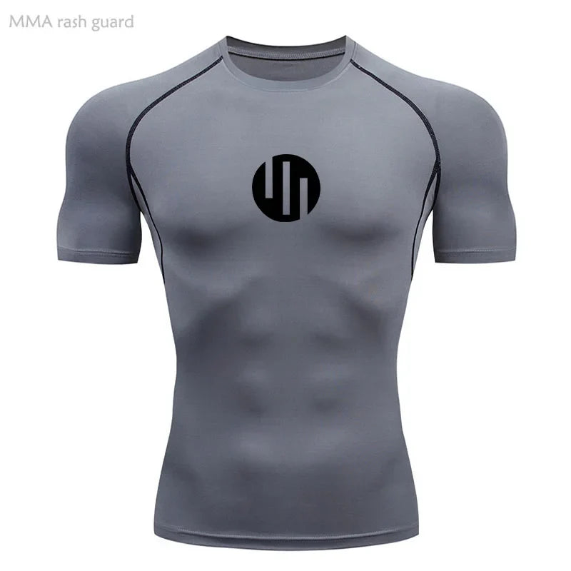Running Men's Compression Long sleeve T-Shirt Gym Sports underwear Quick-drying Sweat-Wicking Sunscreen Second Skin Workout Men