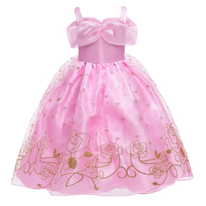 2026 Sleeping Beauty Costume Play Princess Carnival Aurora Birthday Princess Party Dress Halloween Apparel Purim Fairy Vestido