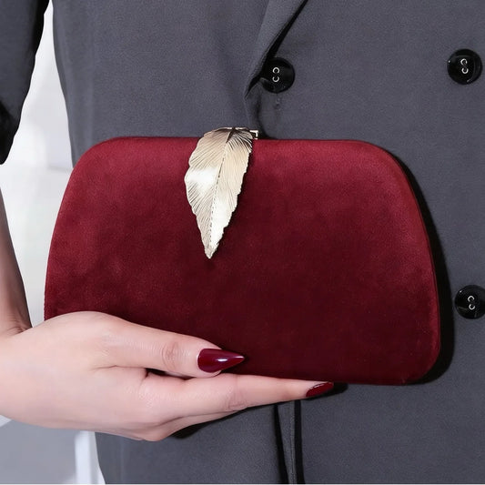 New Velvet Evening Bag Sparkling Diamond Women's Bag Suede High-Quality Texture Party Gathering Evening Bag