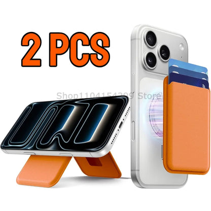Magnetic Wallet Card Holder Leather Case Hide Stand Case for Magsafe for IPhone 15PM 14 13 ProMax Plus Wallet Back Pocket Covers