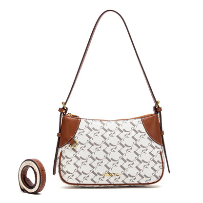 Women's Shoulder Bag 2025 Summer New Simple Crescent Bag with Two Shoulder Straps