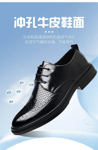 Handmade Men's Oxford Shoes designer Brogue Men Leather Shoes Luxury Fashion Wedding Shoe Business Office Men's Shoes Size 38-44