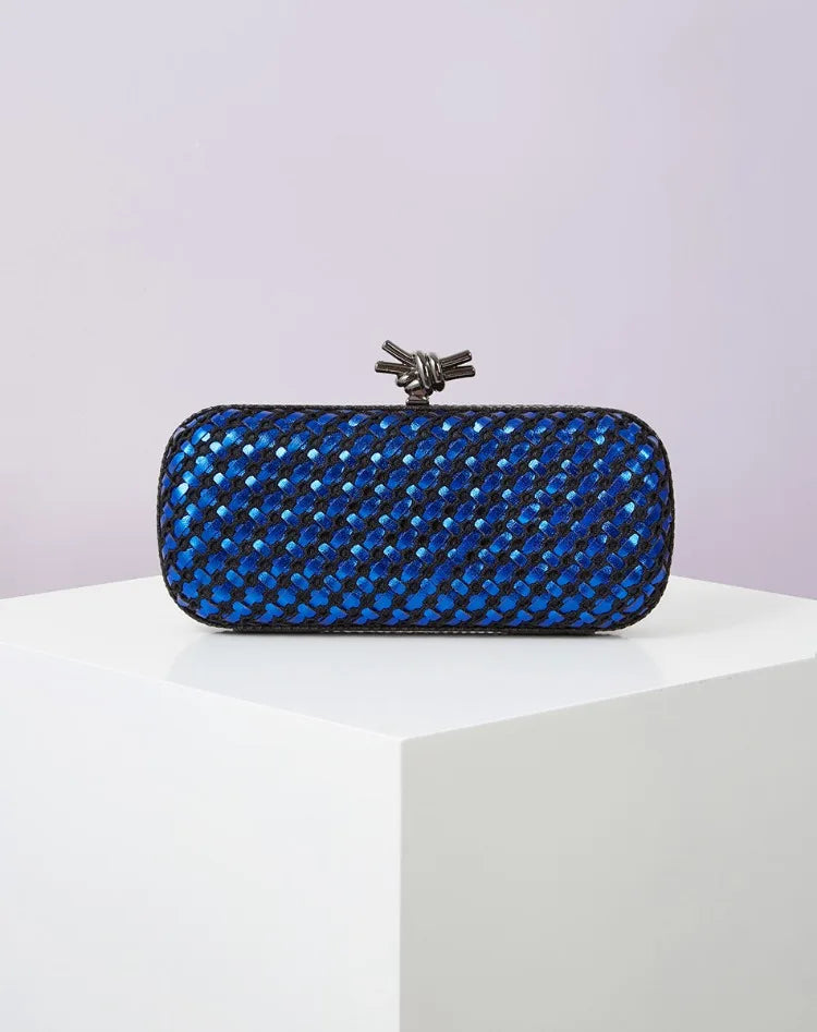 Hand Woven Clutch Purse Luxury For Women 2025 New High Grade Party Wedding Prom Mixed Colors Evening Bag Elegant Trend Chain Bag