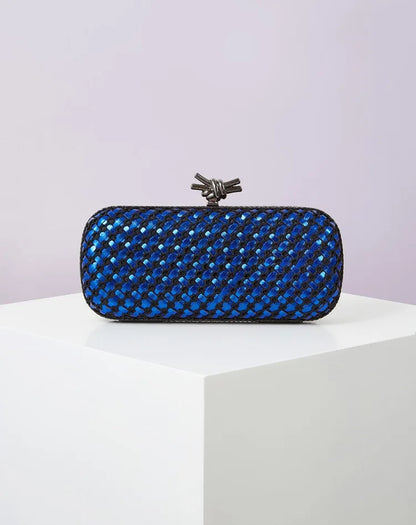 Hand Woven Clutch Purse Luxury For Women 2025 New High Grade Party Wedding Prom Mixed Colors Evening Bag Elegant Trend Chain Bag