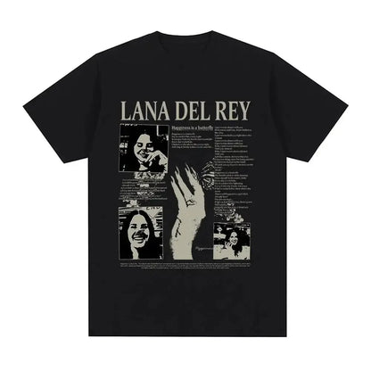 Singer Lana Del Rey Print T Shirt Women Fashion Hip Hop men's tshirts Streetwear Harajuku Short Sleeve T-Shirt Unisex summer tee