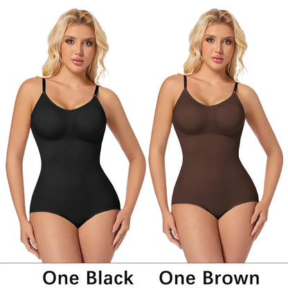 Slimming Shapewear Removable Bra Pads Bodysuit Body Shaper Women Seamless Tummy Control Slimming Sheath Flat Belly for Underwear
