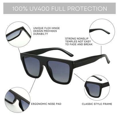 Retro Square Polarized Sunglasses Women Men Acetate Sunnies Small 90s Style Vintage Shades Sun Glasses