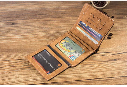 Portefeuille Homme Cuir Porte-billets Mince Rétro Cuir de vachette Porte-cartes/ID Inserts Porte-monnaie Luxe Affaires Portefeuille Pliable