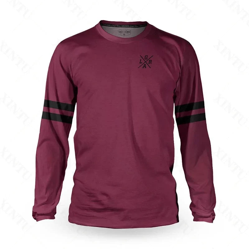 2022 Men's Motorcycle Loose Rider Jersey DH Cross Country Endurance Race BMX MTB Mountain Bike Shirt Can Be Customized