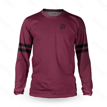 2022 Men's Motorcycle Loose Rider Jersey DH Cross Country Endurance Race BMX MTB Mountain Bike Shirt Can Be Customized