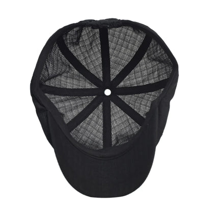 Spring Summer Breathable Mesh Newsboy Caps Men Woman Casual Beret Flat Ivy Cap Soft Solid Driving Fashion Peaked Cap Unisex
