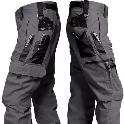 Men's Tactical Pants Outdoor Work Casual Cargo Trousers Waterproof Multi-pocket Wear-Resistant Outdoor Training Trousers