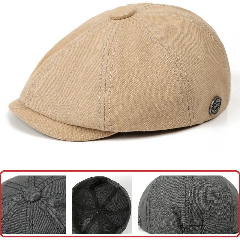 Men Women octagonal beret caps 8 Panels Newsboy hats pure cotton Cabbie Painter Hat Gatsby Ivy bonnets