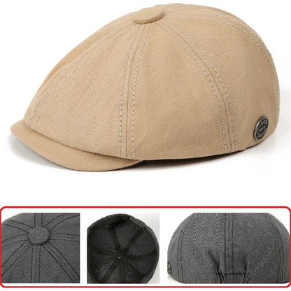 Men Women octagonal beret caps 8 Panels Newsboy hats pure cotton Cabbie Painter Hat Gatsby Ivy bonnets