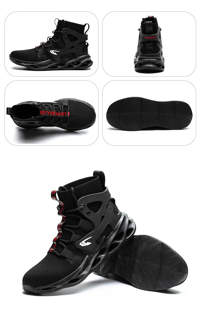Construction Work Shoes Slip Resistant Lightweight Breathable Sneakers for Men Protection Safety Shoes Work Hiker Boots
