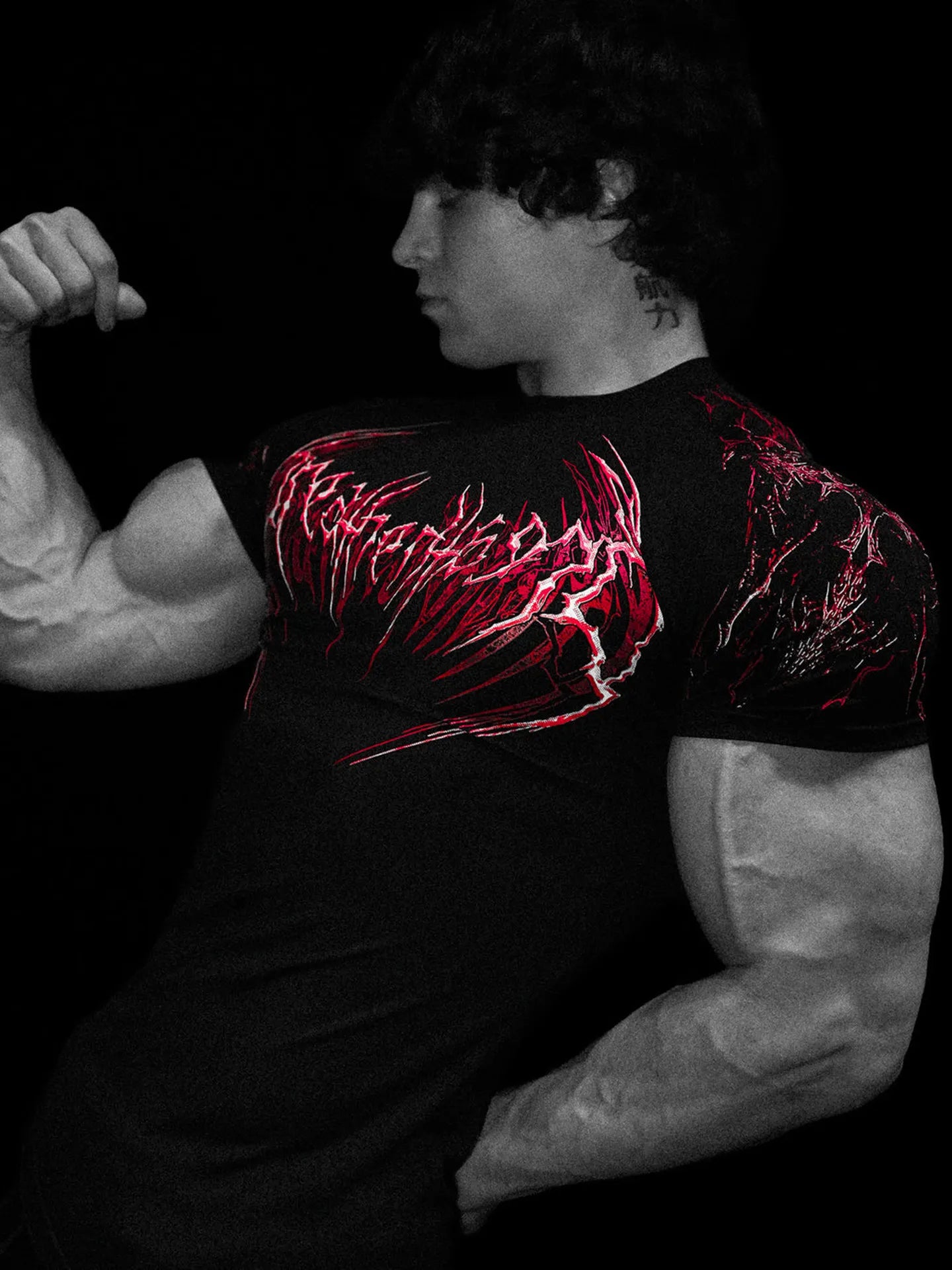 Dark Dragon Slayer Men's 2026 Summer New Fitness Clothes Speed Drying Running Printed Compression Clothes Sports T-shirt