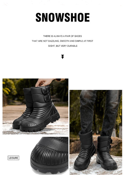 New men's winter snow boots thickened waterproof windproof warm boots comfortable outdoor mountaineering men's boots plus size