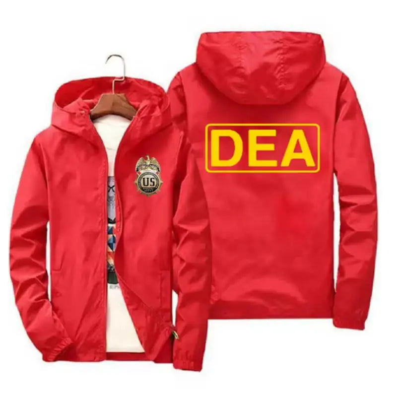 DEA High Quality Men's Thin Coat 2024 Spring Autumn Men's Casual Outerwear Printed Jacket Windbreaker Coat
