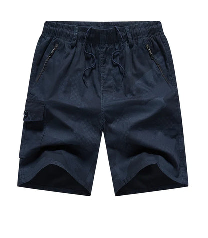 Men's Streetwear Sports Casual Shorts Big Size Loose Fit Knee Pants Man Clothes Fashion Zipper Pockets Drawstring Short Pants