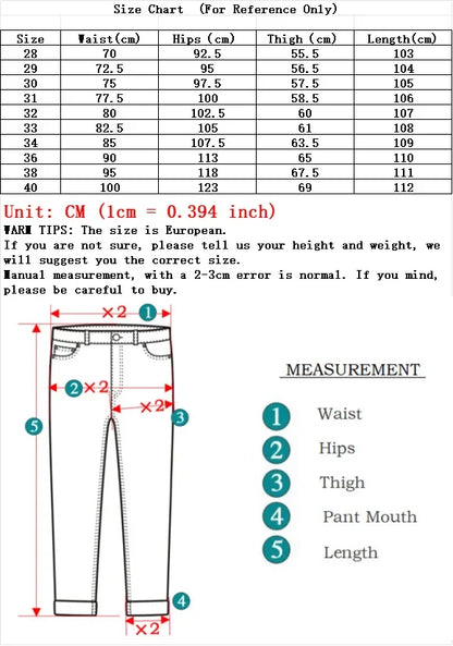 Men's Pure Black Jeans Version Trendy Straight Fit Pants Men's Comfortable  Elastic Classic Business Jeans brand Denim Trousers