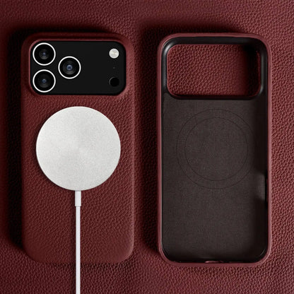 Luxury Magnetic Genuine Leather Case For iphone 17 Pro Max 16 15 14 13 12 11 for Magsafe Full Covered Phone Cases Back Cover