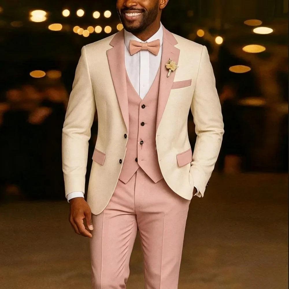 Slim Fit Wedding Suits for Men Sage Green Groom Tuxedo Formal Blazer Vest Pants Set for Prom Party Banquet wedding suits for men