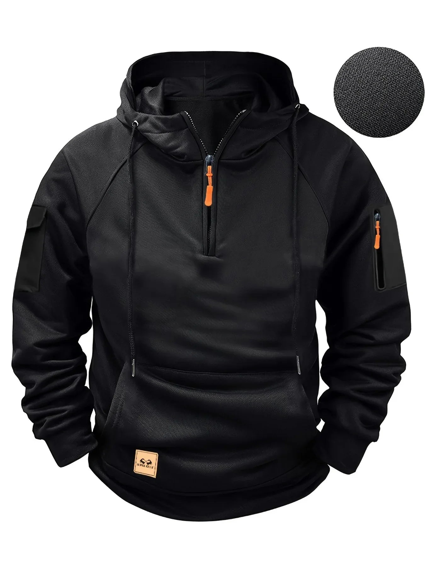 Autumn/Winter New Men's Hoodie Fashion Casual Sports Hoodie Retro Harajuku Long Sleeve Zipper Multi Pocket Loose Street Wear