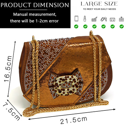 2026 Elegant Women's Rhinestone Peep Toe High Heels Sandals - Italian Design with Matching Bags in Brown Color
