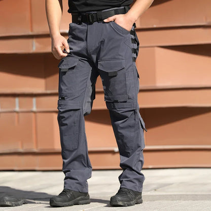 Outdoor Waterproof Work Pants Men Field Combat Tactical Trousers Spring Autumn Wear-Resistant Multi-pocket Training Cargo Pants