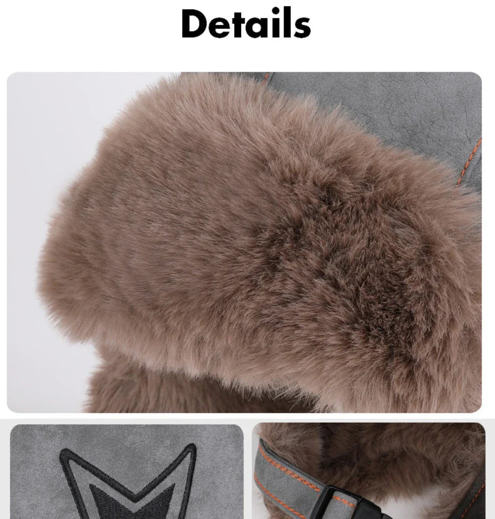 Russian Hat Men Women New Thick Warm Autumn Winter Fur Hat Male Female Windproof Snow Ski Trapper Earflap Cap Bomber Hat
