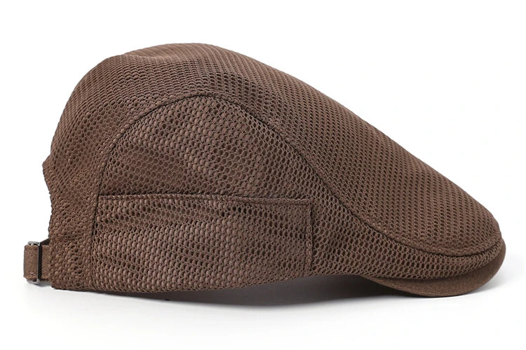 Summer Mens Hats Breathable Mesh Newsboy Caps Outdoor Baker Boy Boinas Cabbie Hat Fashion Driving Flat Cap For Women
