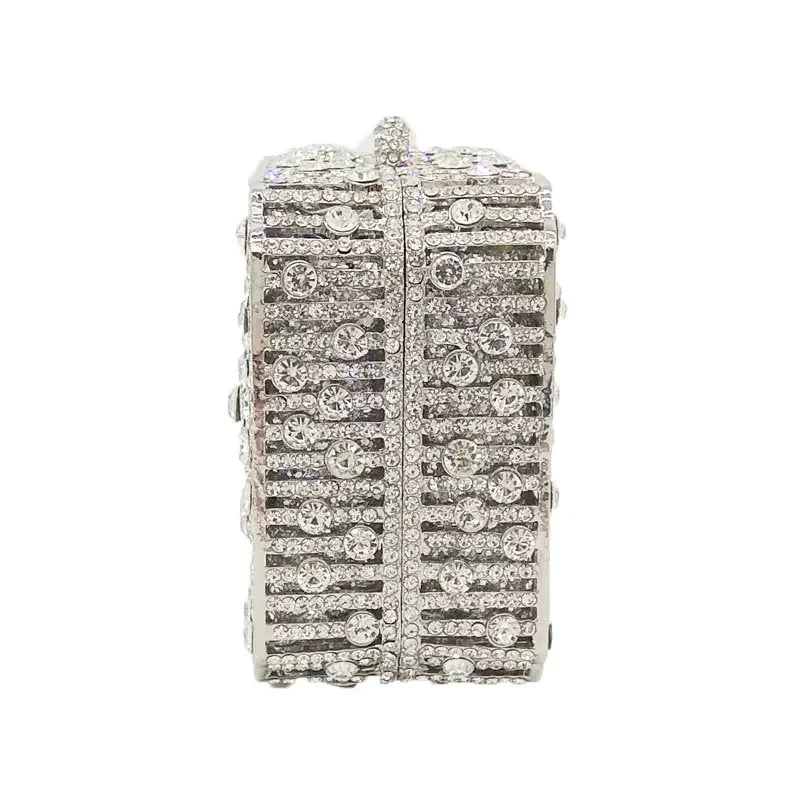 Crystal Women Evening Clutch Bag Wedding Bridal Minaudiere Box Rhinestone Handbags and Purses