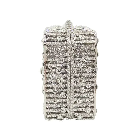 Crystal Women Evening Clutch Bag Wedding Bridal Minaudiere Box Rhinestone Handbags and Purses