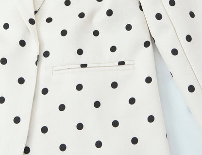 2026 Spring Chic Women Blazer Polka Dot Single Breasted Long Sleeve Blazer New Fashion Office Lady Blazers