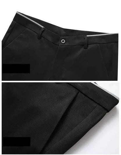 Black Suit Pants for Men Spring and Autumn Stretchy and Non-Ironing Office Trousers Slim Fit Formal Pants for Men Dress Pants