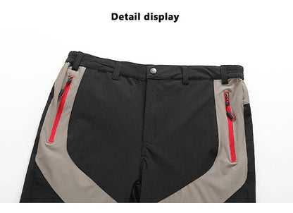 Outdoor Quick Drying Pants For Men Sports Breathable Spring Hiking Pants Elastic Casual Camping Fishing Trousers Splicing Colors