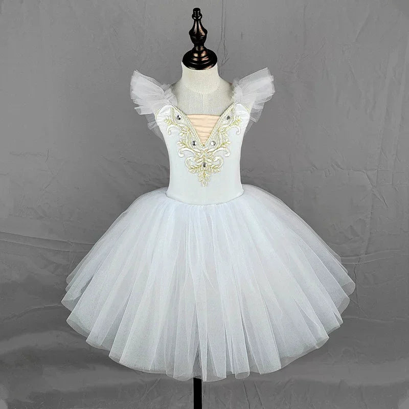Girl Ballet Dress Dance Costumes Kids Outfit Vestidos Performance Party Baby Clothing Summer Girls Dresses Tutu Children's Day