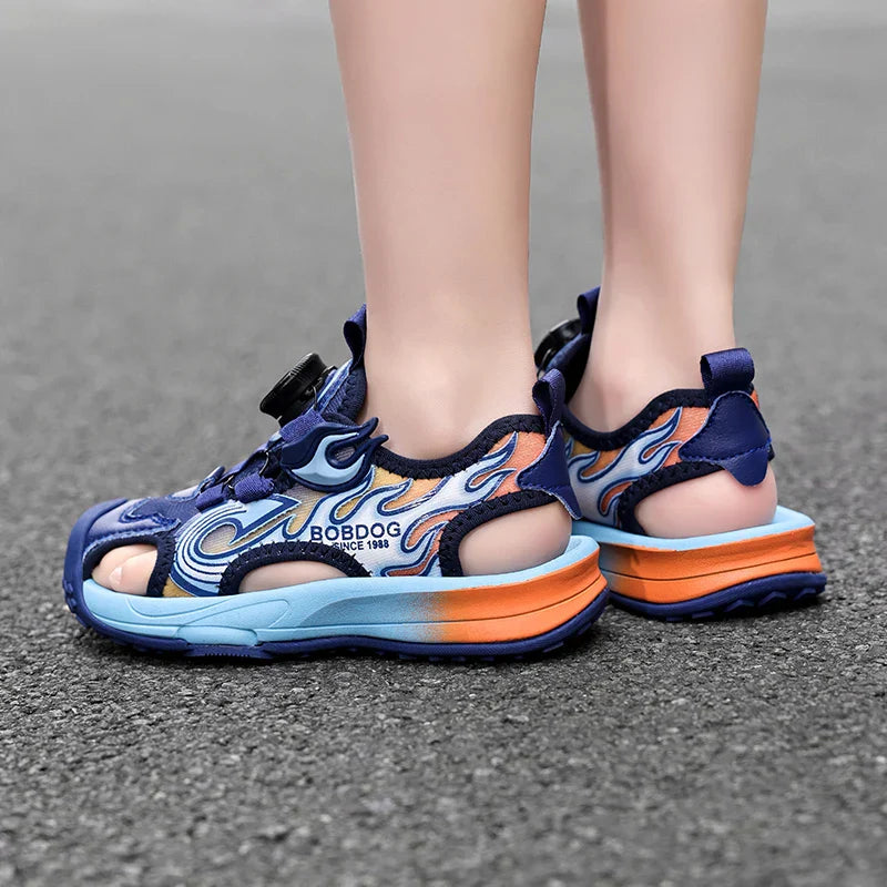 Children Sandals Lightweight Soft Sole Daily Wear Hollow Out Beach Shoes Anti Slip Wear-resistant Versatile Sports Leisure Shoes