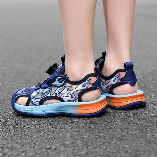 Children Sandals Lightweight Soft Sole Daily Wear Hollow Out Beach Shoes Anti Slip Wear-resistant Versatile Sports Leisure Shoes