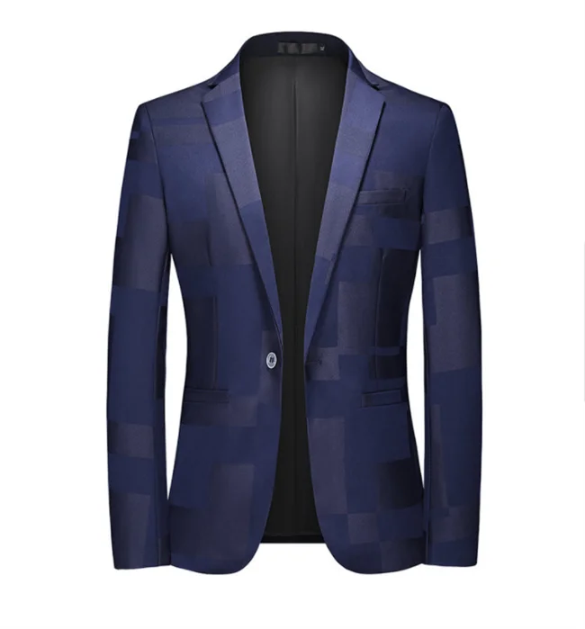 2026 New Men Business Social Suit Jacket Summer Male Single Breasted Thin Dress Male Jacquard Blazers Coats