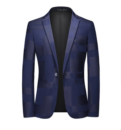 2026 New Men Business Social Suit Jacket Summer Male Single Breasted Thin Dress Male Jacquard Blazers Coats