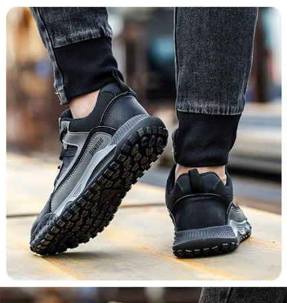 Fashion Insulation 10kv Mens Anti-smash Work Boots Anti-smash Anti-puncture Work Sneakers Indestructible Protective Safety Boots