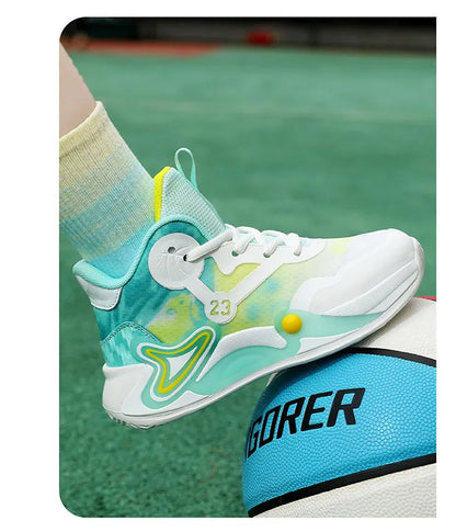 Children Basketball Shoes Breathable Mesh Boys Fashion Sneakers Girls School Sport Shoes Kids Casual Trainers Outdoor Athletic