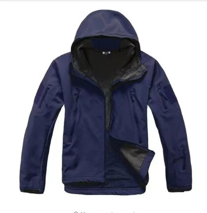 Men's Winter Fleece Warm Sharkskin Tactical Outdoor Jackets Camping Hiking Trekking Hunting Military Climbing Cargo Hooded Coat