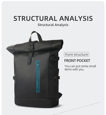 Expandable Travel Backpack Men Large Capacity Waterproof 15.6” Laptop Bag Hiking Rucksack Cycling Daypack Bag with USB Port