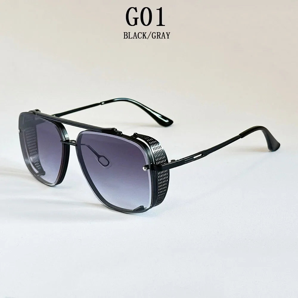 2025 Steampunk Sunglass Men Vintage Square Sunglasses Women Trendy Retro Punk Fashion Glasses Gafas De Sol Hombre Luxe Zonnebril
