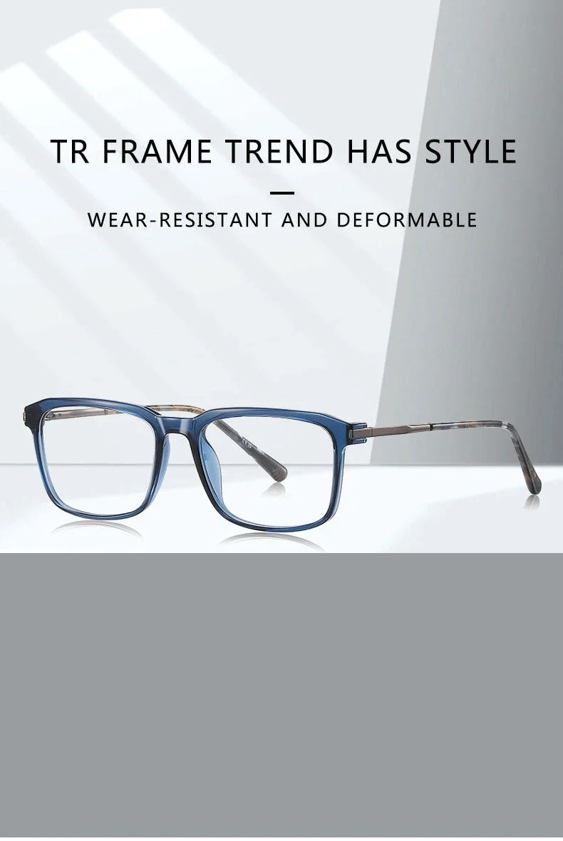 New Classic Geometric Simple Square Frame Design Men's Anti-blue Light Glasses Can Be Customized Prescription LS213